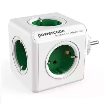 Rozbočovač Powercube - 100-250 V - 13-16 A - zelený -  Allocacoc