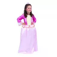 Dětský kostým růžová princezna sametová (M)