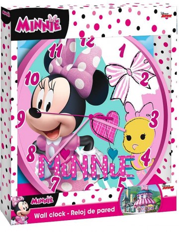 EUROSWAN Hodiny Minnie hearts Plast, 24 cm EUROSWAN Hodiny Minnie hearts Plast, 24 cm