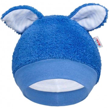 Zimní kojenecká čepička New Baby Ušáček modrá Zimní kojenecká čepička New Baby Ušáček modrá