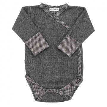 Zimní kojenecké celorozepínací body Baby Service Retro šedé Zimní kojenecké celorozepínací body Baby Service Retro šedé