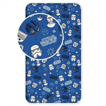 Prostěradlo Star Wars blue galaxy 90/200 Prostěradlo Star Wars blue galaxy 90/200