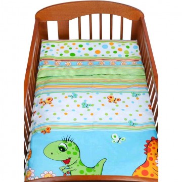 2-dílné ložní povlečení New Baby 90/120 cm zelené s dinem 2-dílné ložní povlečení New Baby 90/120 cm zelené s dinem