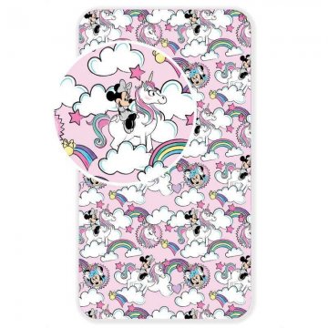 JERRY FABRICS Prostěradlo Minnie a Jednorožec Bavlna, 90/200 cm JERRY FABRICS Prostěradlo Minnie a Jednorožec Bavlna, 90/200 cm