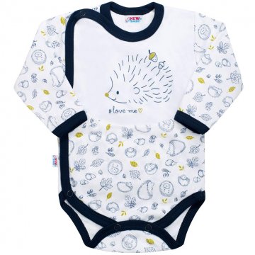 Kojenecké celorozepínací body New Baby Hedgehog modré Kojenecké celorozepínací body New Baby Hedgehog modré