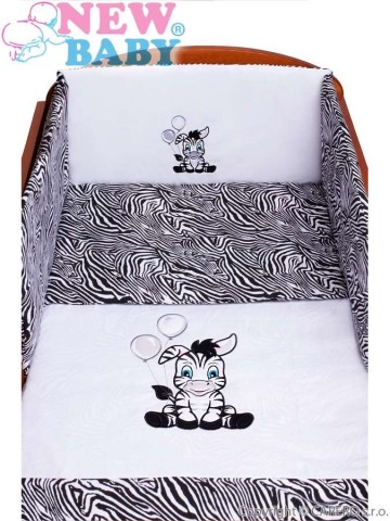 5-dílné ložní povlečení New Baby Zebra 100/135 bílo-černé 5-dílné ložní povlečení New Baby Zebra 100/135 bílo-černé