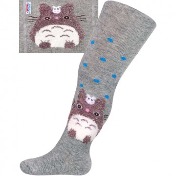 Bavlněné punčocháče 3D New Baby šedé se sovou Bavlněné punčocháče 3D New Baby šedé se sovou