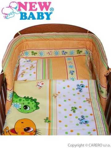 2-dílné ložní povlečení New Baby 100/135 cm oranžové s dinem 2-dílné ložní povlečení New Baby 100/135 cm oranžové s dinem